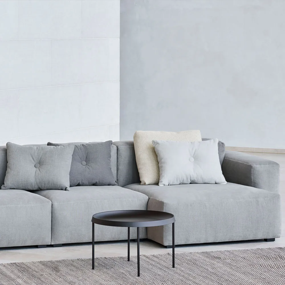 Mags Soft low modulsoffa, Linara 443 tweed-höger-mörkgrå stickning HAY