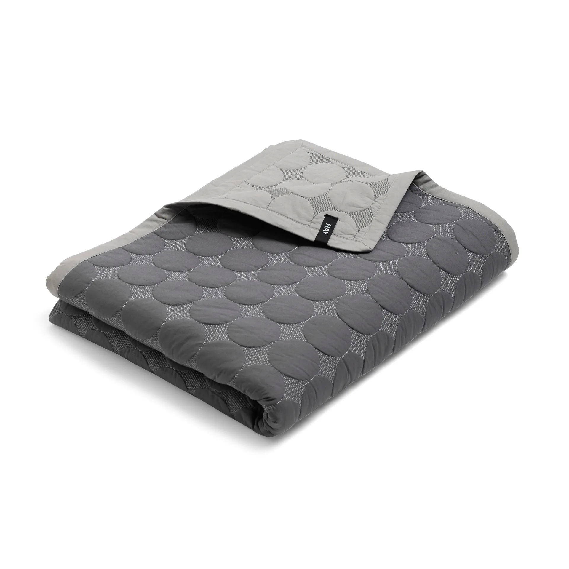 Mega Dot överkast organic 235x245 cm, Dark grey HAY