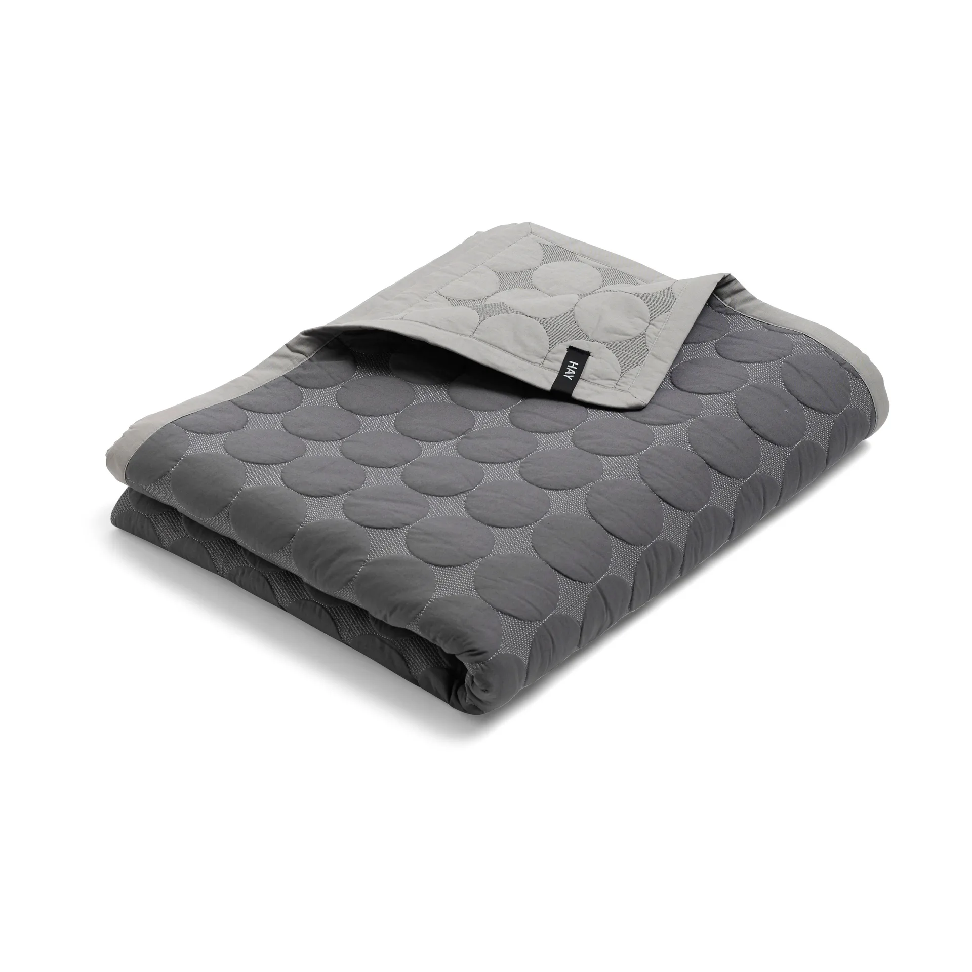 Mega Dot överkast organic 260x260 cm, Dark grey HAY
