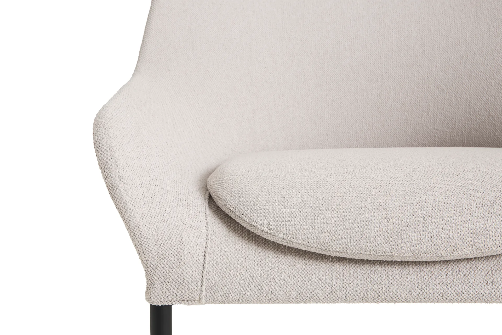 O2 Lounge Chair fåtölj, Soft light greysvartlackerad stål HAY