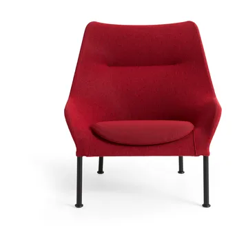 O2 Lounge Chair fåtölj - Soft red-svartlackerad stål - HAY