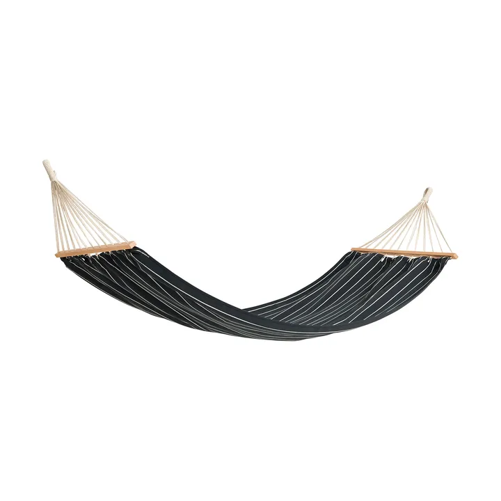 Outdoor Market hängmatta - Black-beige, 210x100 cm - HAY