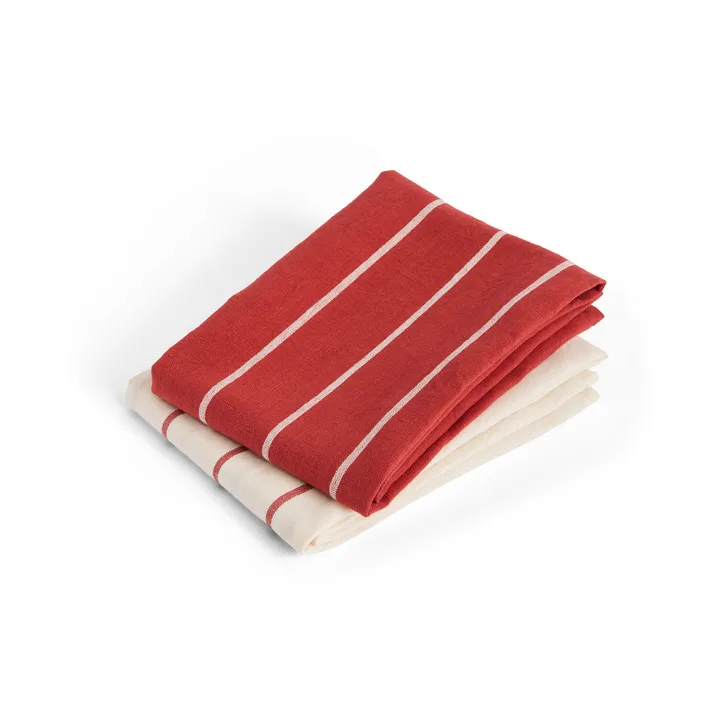 Outdoor Market kökshandduk - Beige-red, 2-pack - HAY
