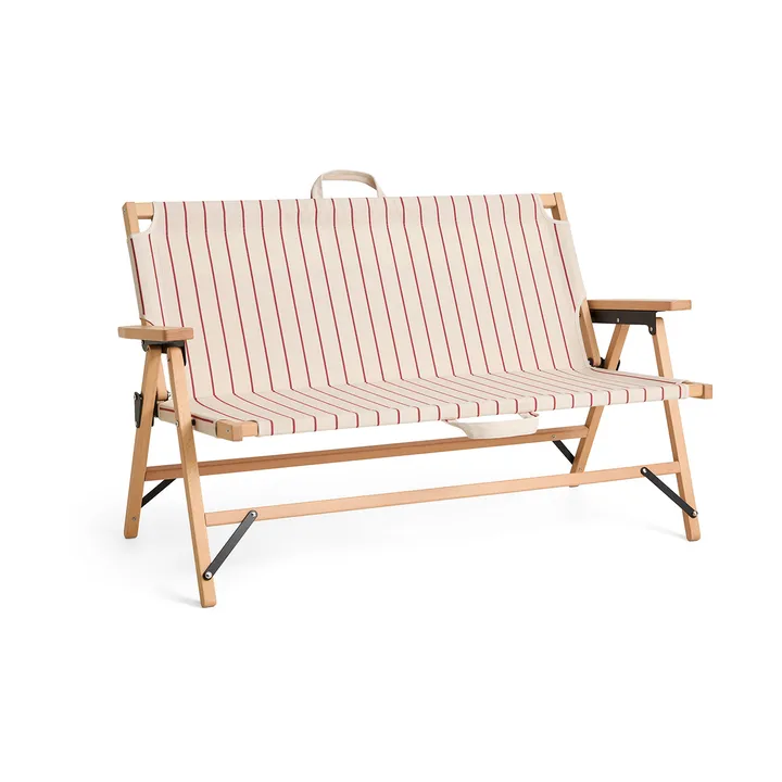 Outdoor Market soffa ihopfällbar - Beige-red, 2-sits - HAY