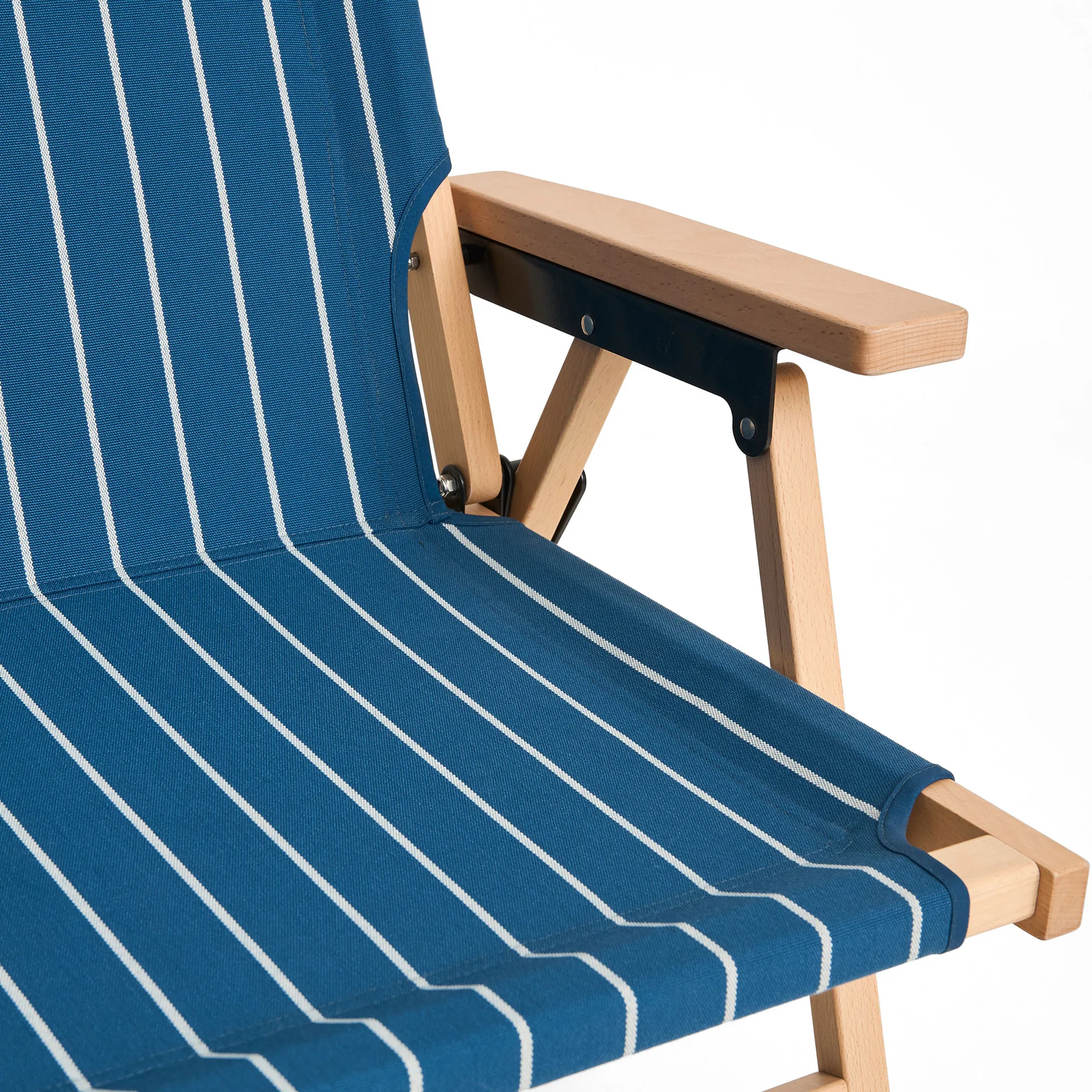 Outdoor Market soffa ihopfällbar, Blue-beige, 2-sits HAY