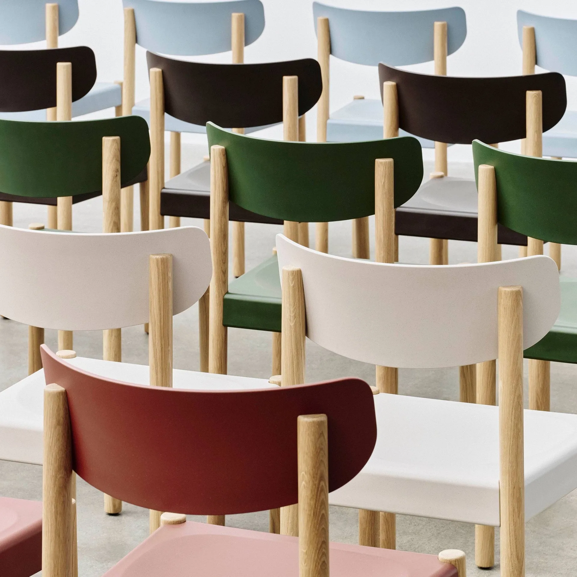 Pack Chair 10 stol, Oljad ek-palm green HAY
