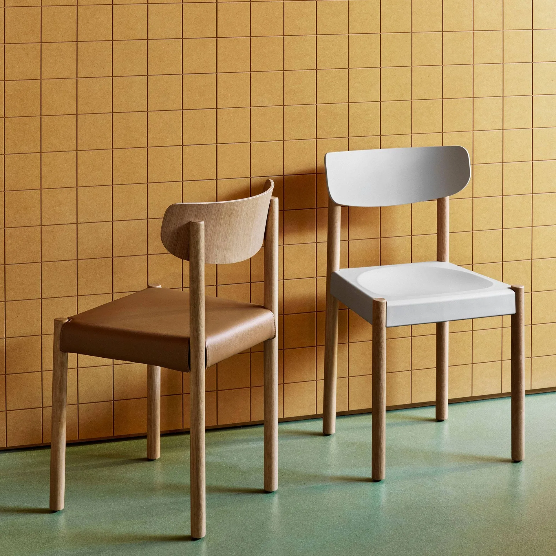 Pack Chair 11 stol, Oljad ek-palm green-Remix 973 HAY