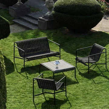 Palissade Cord Low loungefåtölj - Anthracite - HAY