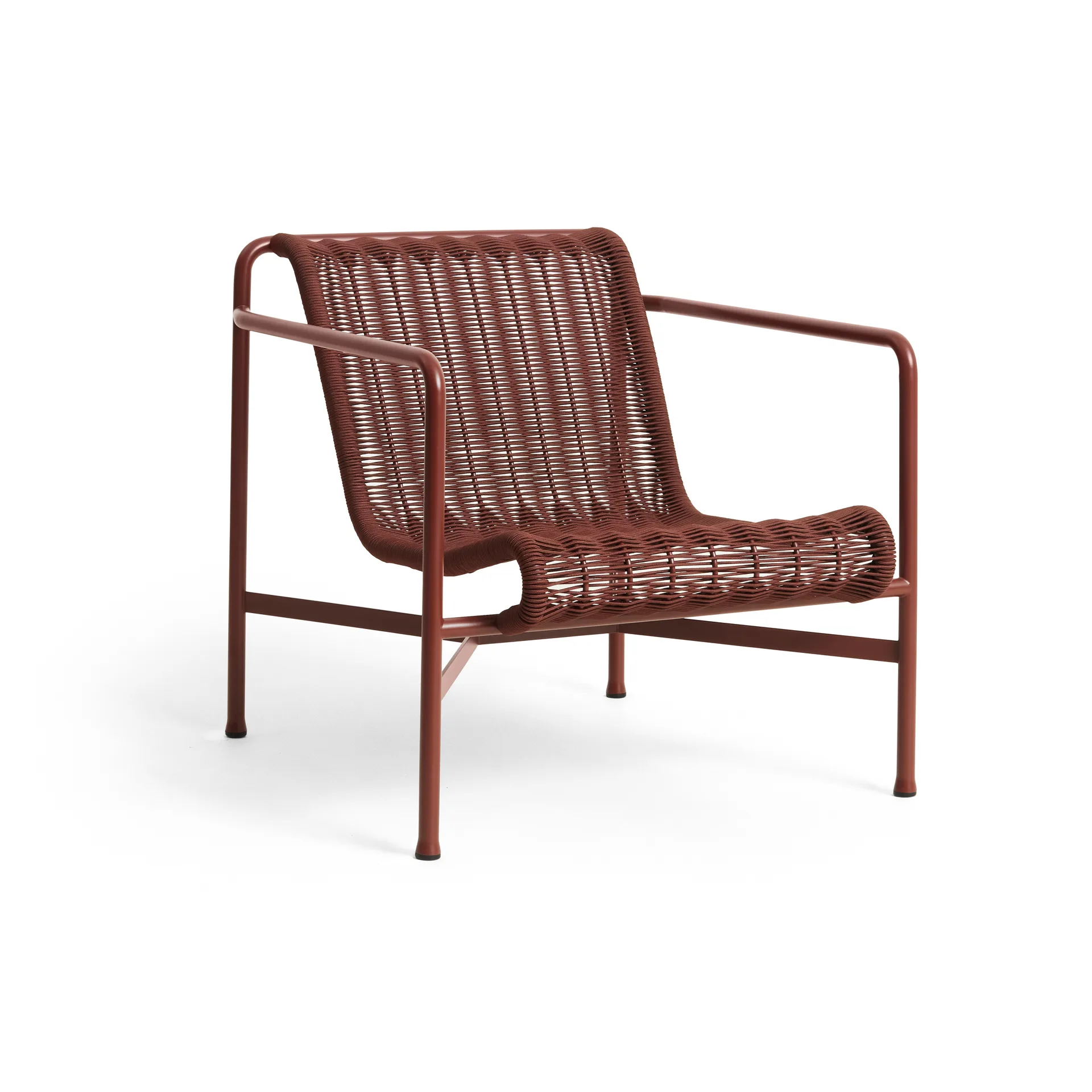 Palissade Cord Low loungefåtölj, Iron red HAY