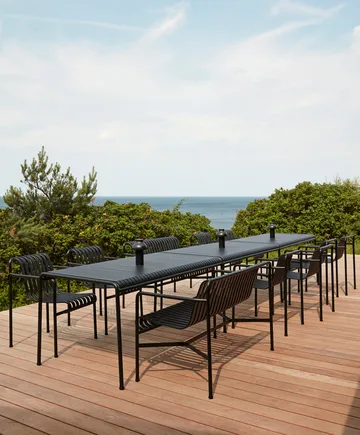 Palissade matgrupp 2 Dining karmstol + bänk 170x90 cm anthracite - HAY