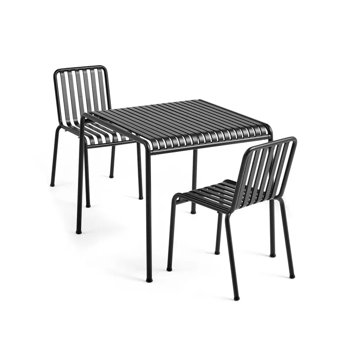 Palissade matgrupp 2 stolar 82,5x90 cm anthracite - HAY
