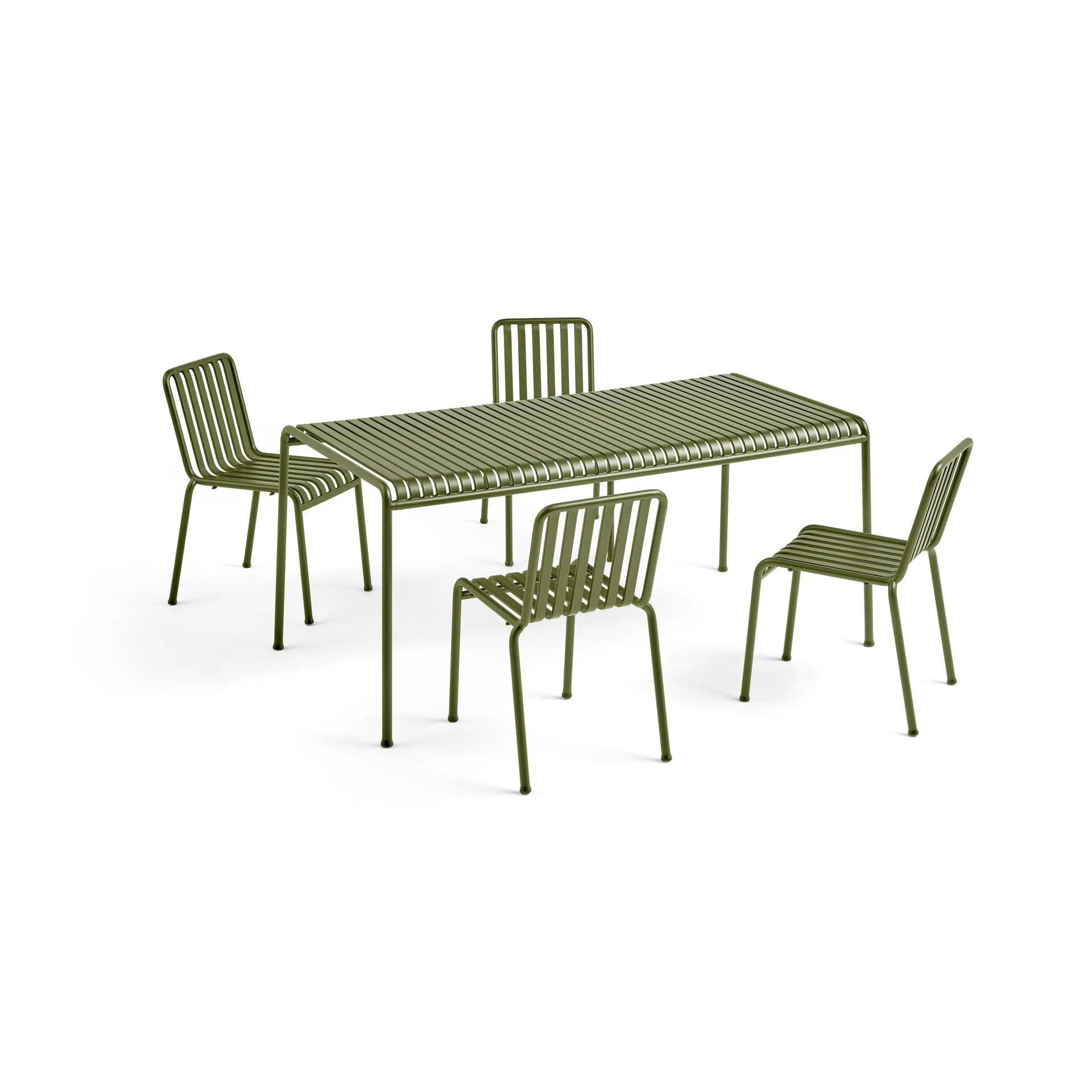 Palissade matgrupp 4 stolar 170x90 cm - Olive HAY