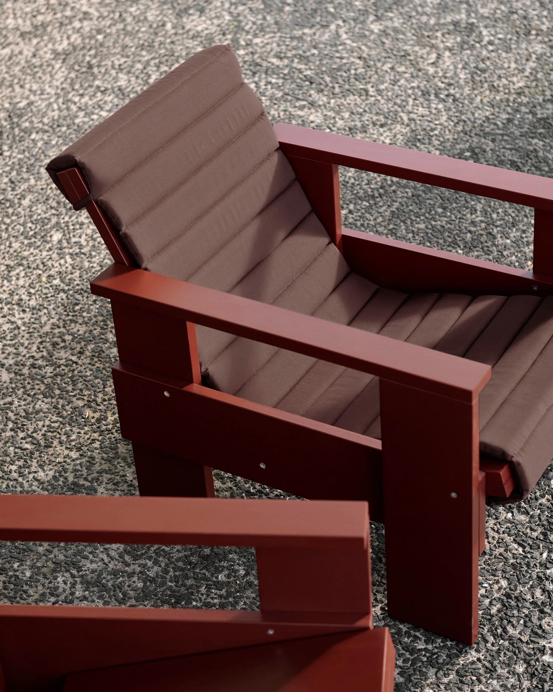 Quilted dyna till Crate loungestol, Iron red HAY