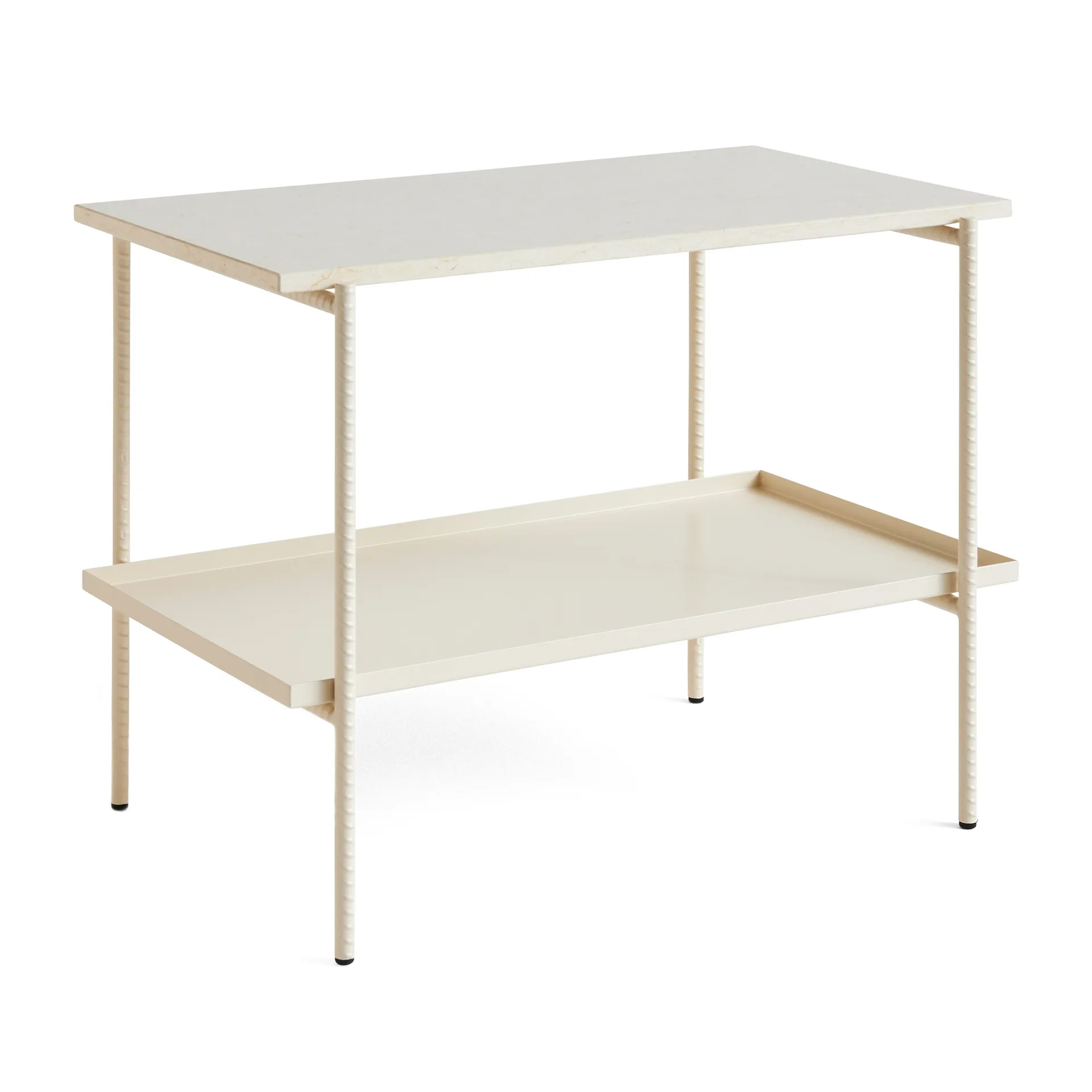 Rebar sidobord 75x44x55 cm, Beige marble-alabaster HAY