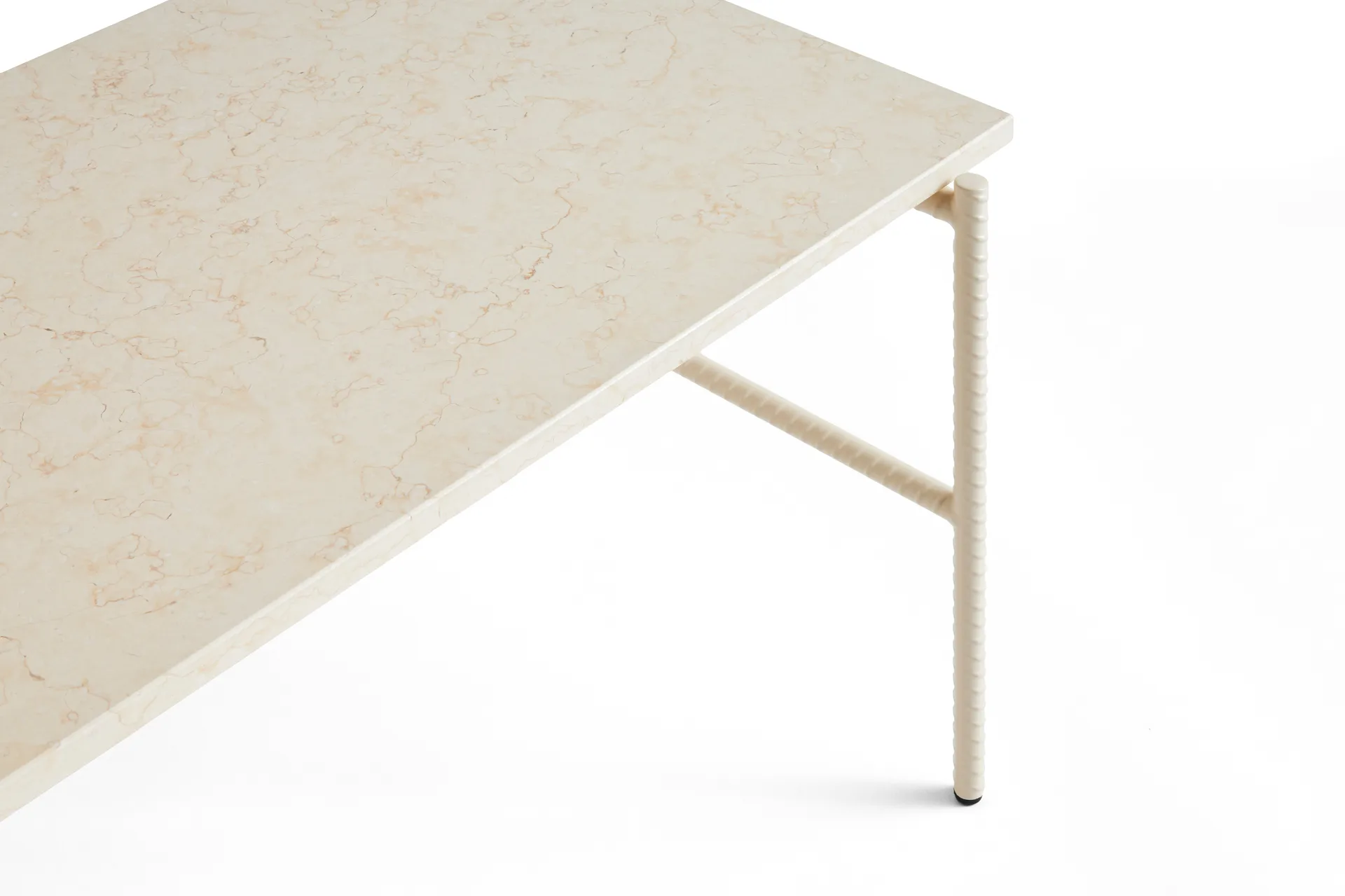 Rebar soffbord 80x49x40,5 cm, Beige marble-alabaster HAY