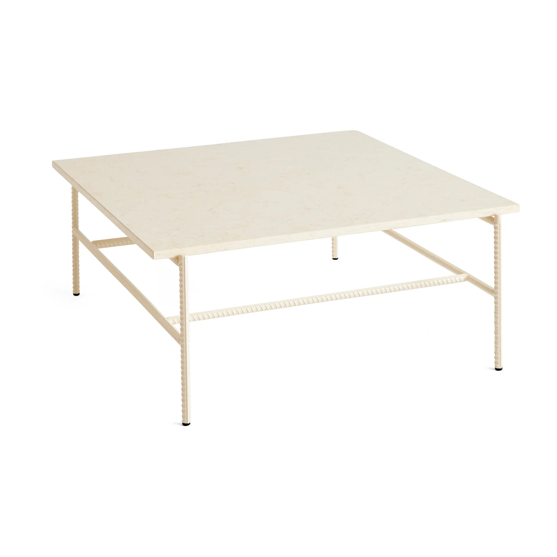 Rebar soffbord 80x84x33 cm, Beige marble-alabaster HAY