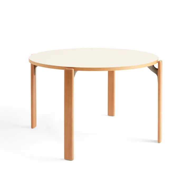 Rey matbord Ø128 cm - Golden-Ivory white - HAY