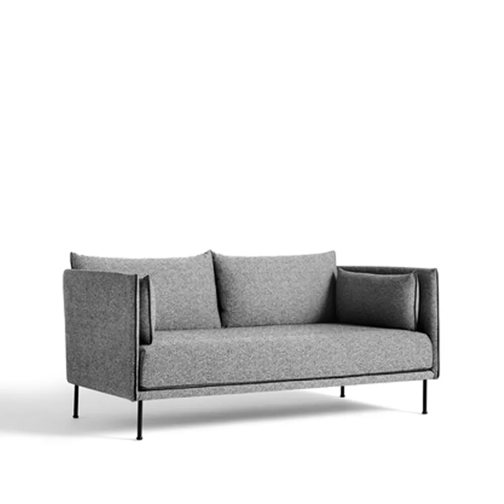 Silhouette 2-sits soffa, Olavi 03 grey-svart metallben HAY