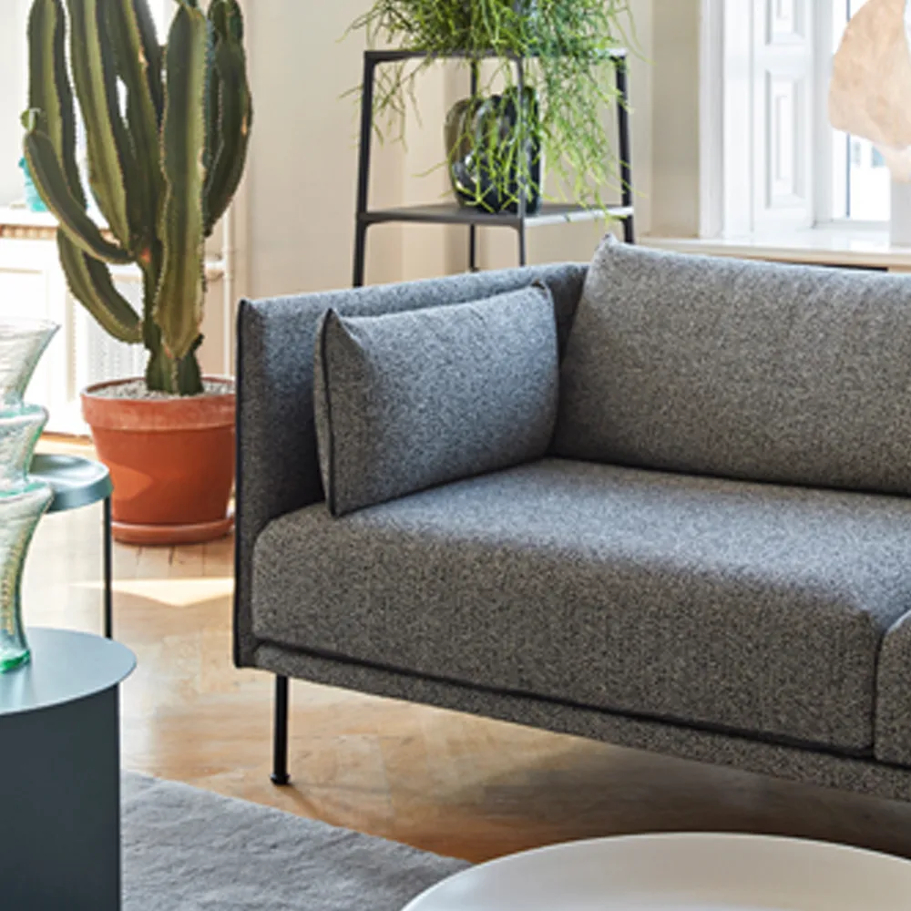 Silhouette 3-sits soffa, Coda 100 offwhite-oljade ekben HAY