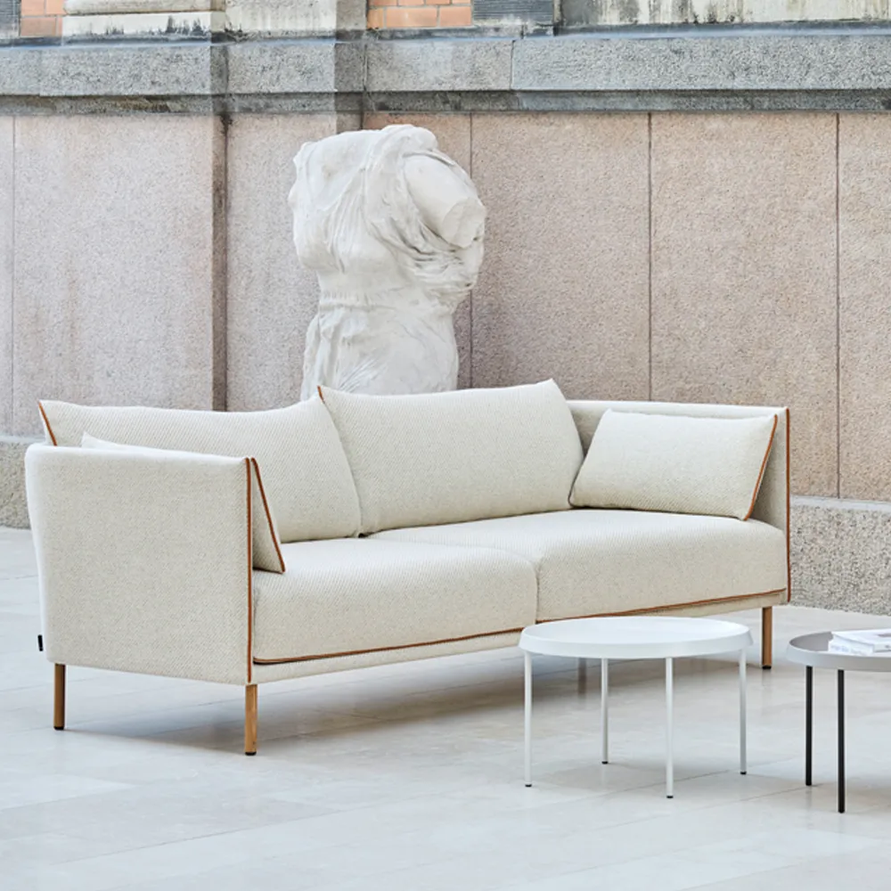 Silhouette 3-sits soffa, Coda 100 offwhite-oljade ekben HAY