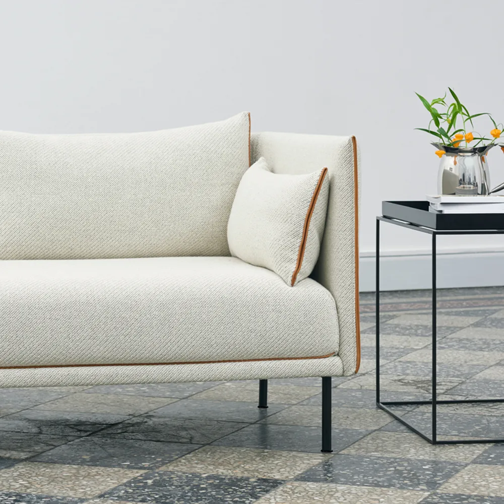 Silhouette 3-sits soffa, Coda 100 offwhite-oljade ekben HAY