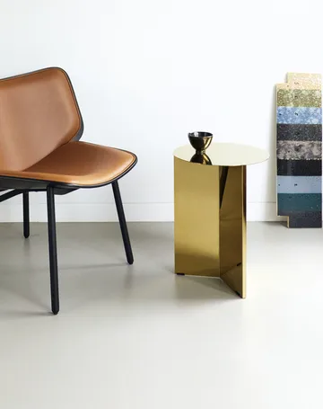 Slit high sidobord Ø35 cm - Brass - HAY
