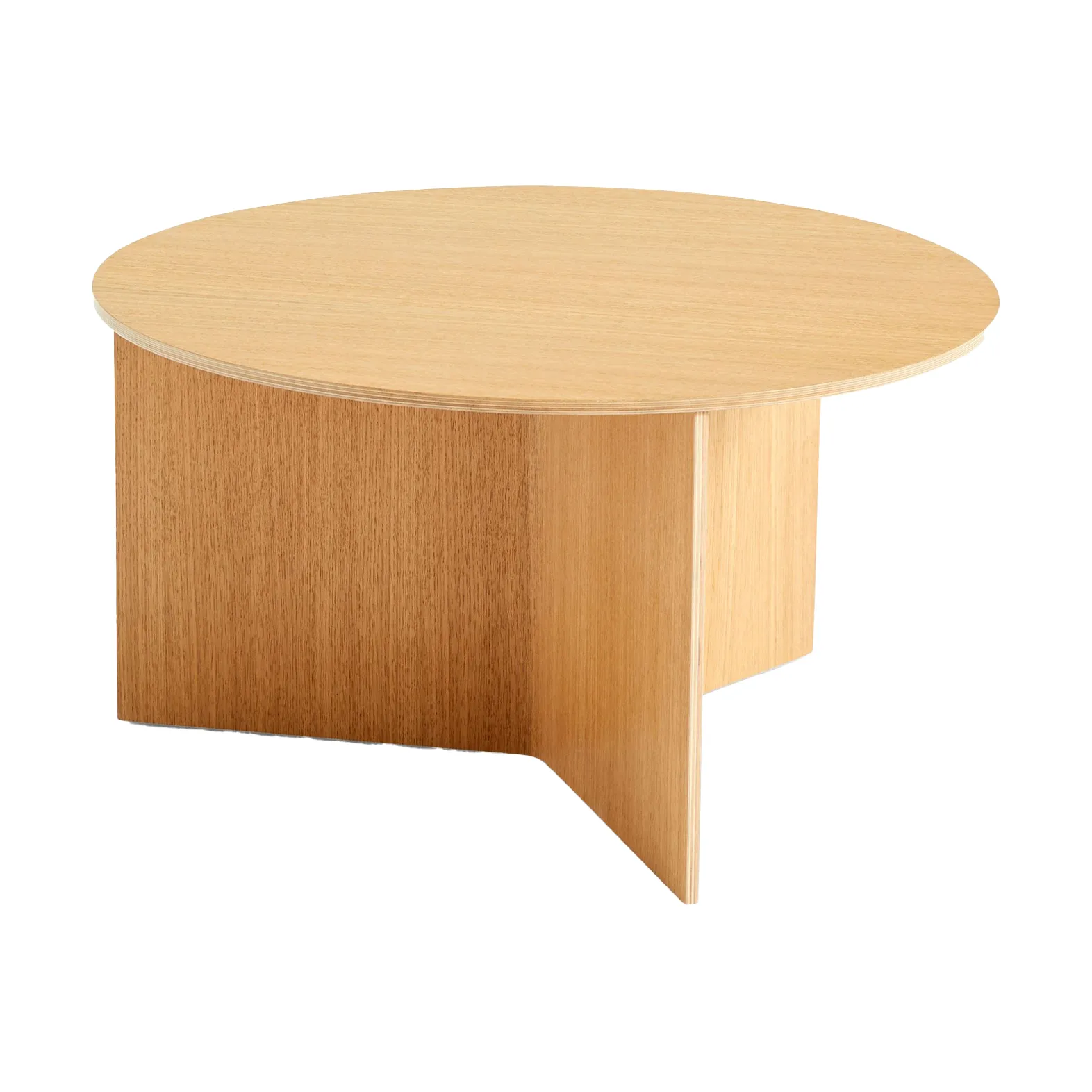 Slit soffbord Ø65 cm, Lacquered oak HAY