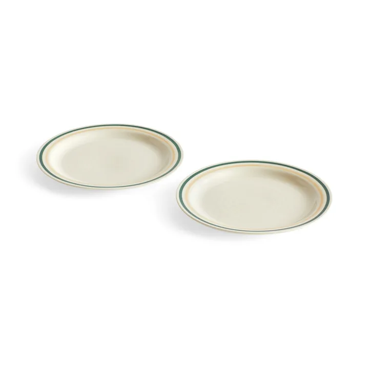 Sobremesa tallrik Ø24,5 cm 2-pack - Green-sand - HAY