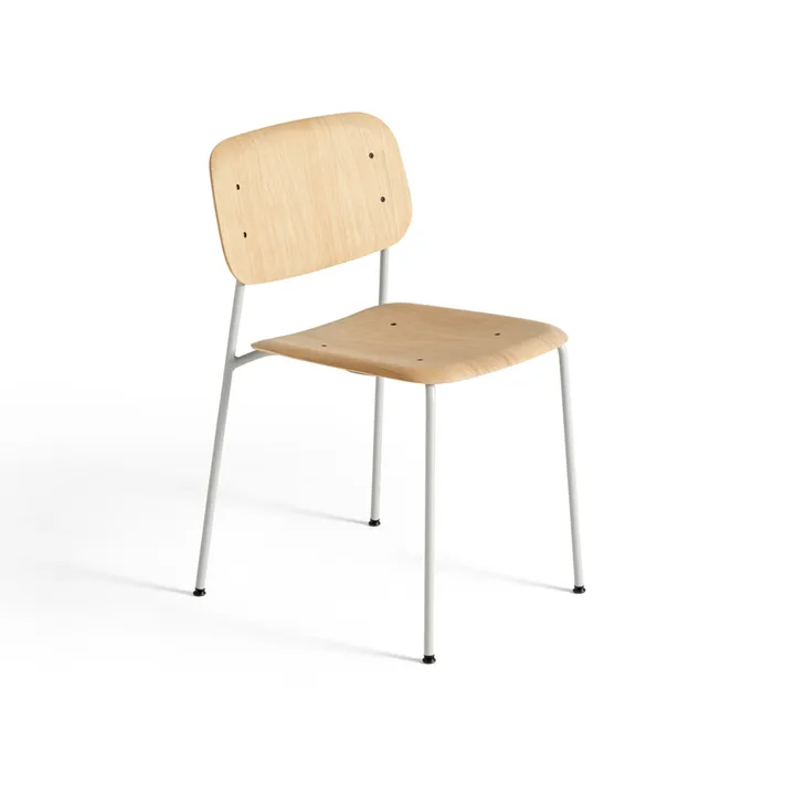 Soft Edge 40 stol - Oak-soft grey stålstativ - HAY