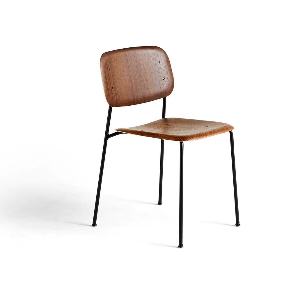 Soft Edge 40 stol, Smoked oak-svart stålstativ HAY