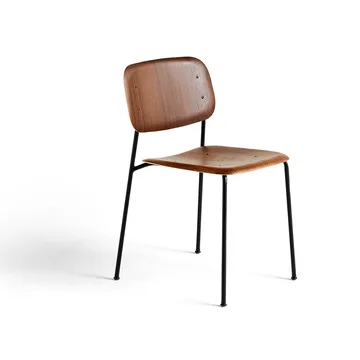 Soft Edge 40 stol - Smoked oak-svart stålstativ - HAY