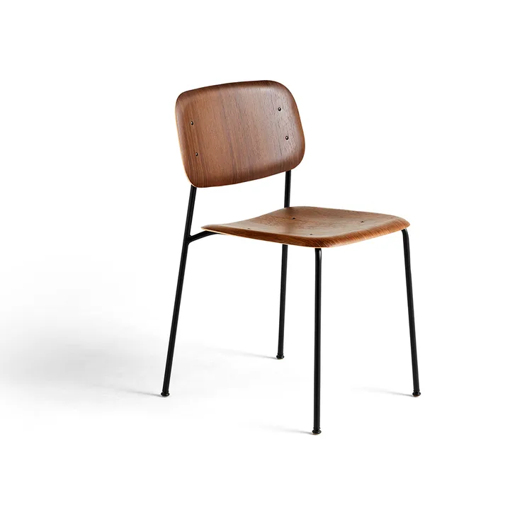 Soft Edge 40 stol - Smoked oak-svart stålstativ - HAY