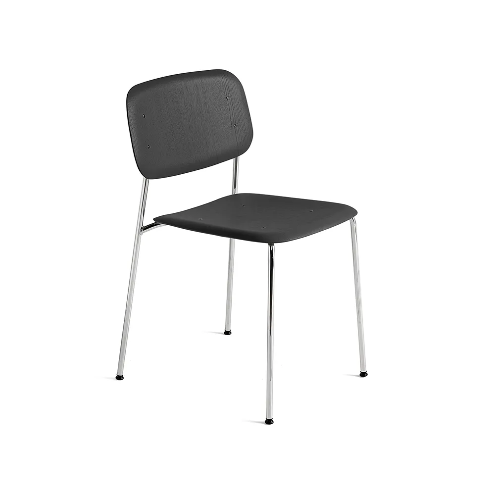 Soft Edge 40 stol, Soft black, kromstativ HAY