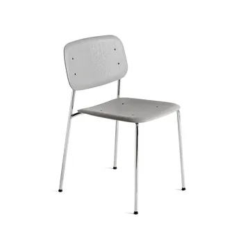 Soft Edge 40 stol - Soft grey-kromstativ - HAY