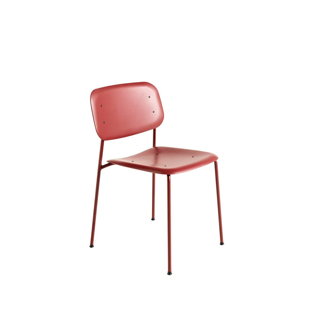 Soft Edge 45 stol, fall red, fall red stålstativ HAY