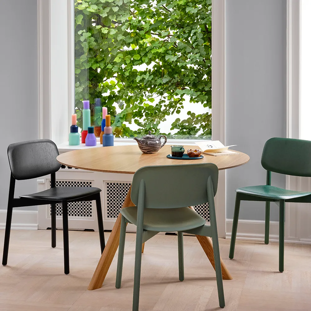 Soft Edge 60 stol, Black waterbased lacquered oak HAY