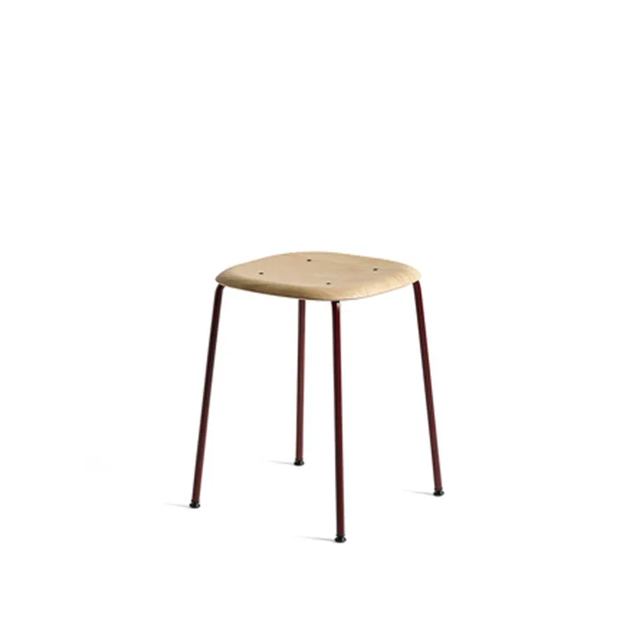 Soft Edge 70 pall - Ek-fall red stålstativ - HAY