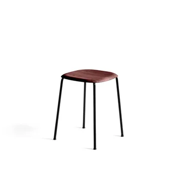 Soft Edge 70 pall - Fall red, svart stålstativ - HAY