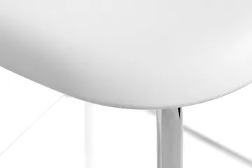 Soft Edge 85 Low barpall - White, krom stålstativ - HAY