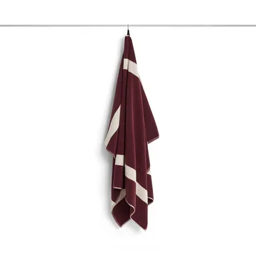 Stripe handduk - Burgundy, 100x150 cm - HAY
