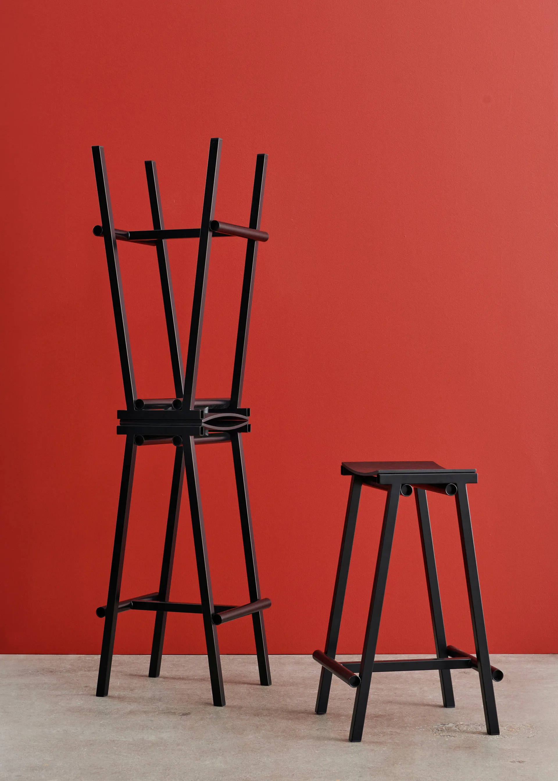 Taburete 8 high barstol 75 cm, Black (svart) HAY