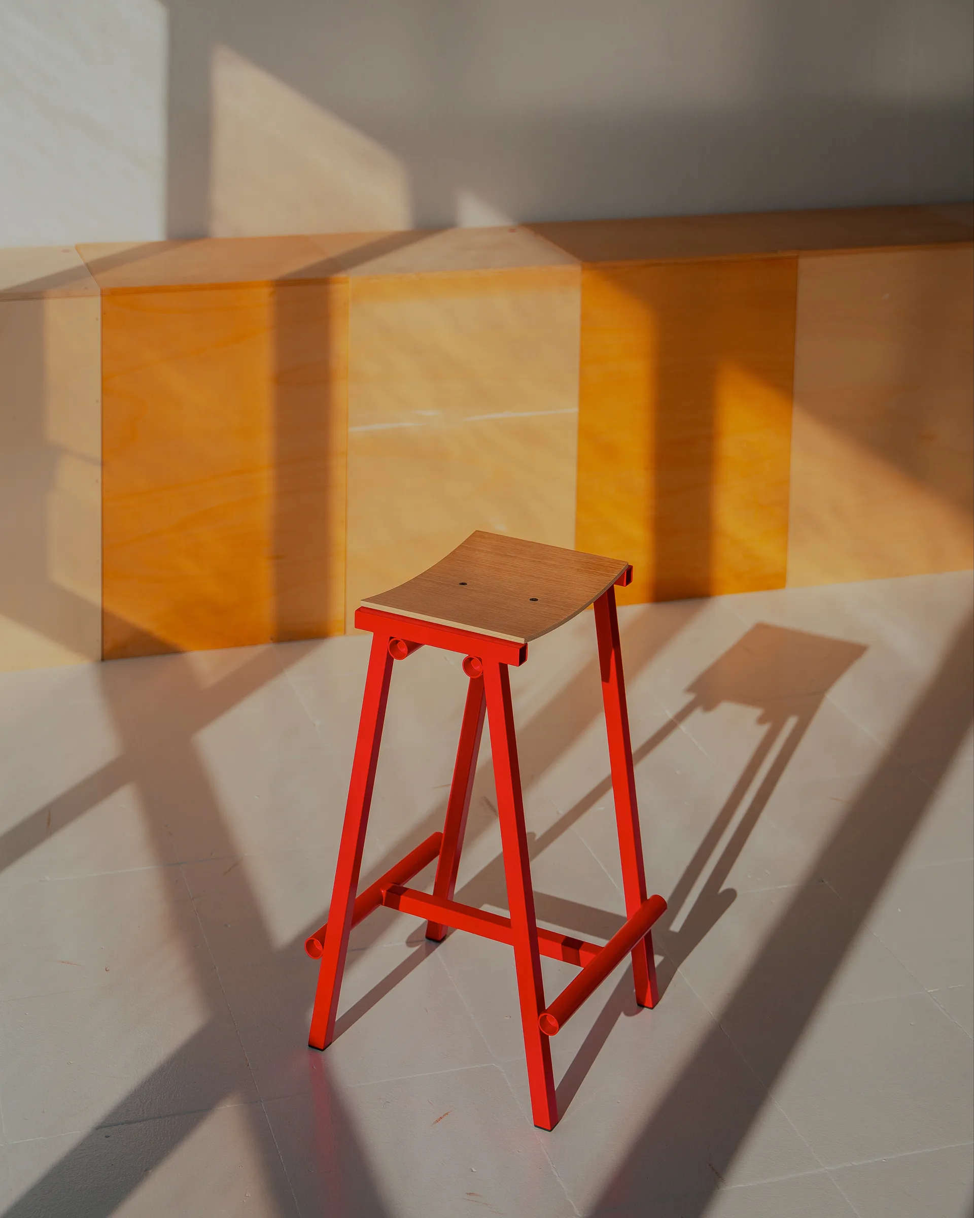 Taburete 8 high barstol 75 cm, Signal red (röd) HAY