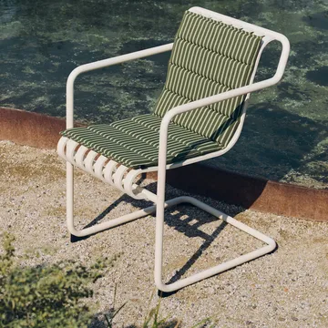 Terrazza Folding sittdyna - Olive bold stripe, 82x40 cm - HAY