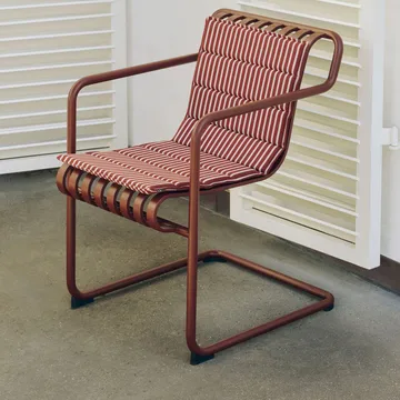 Terrazza Folding sittdyna - Terracotta bold stripe, 82x40 cm - HAY