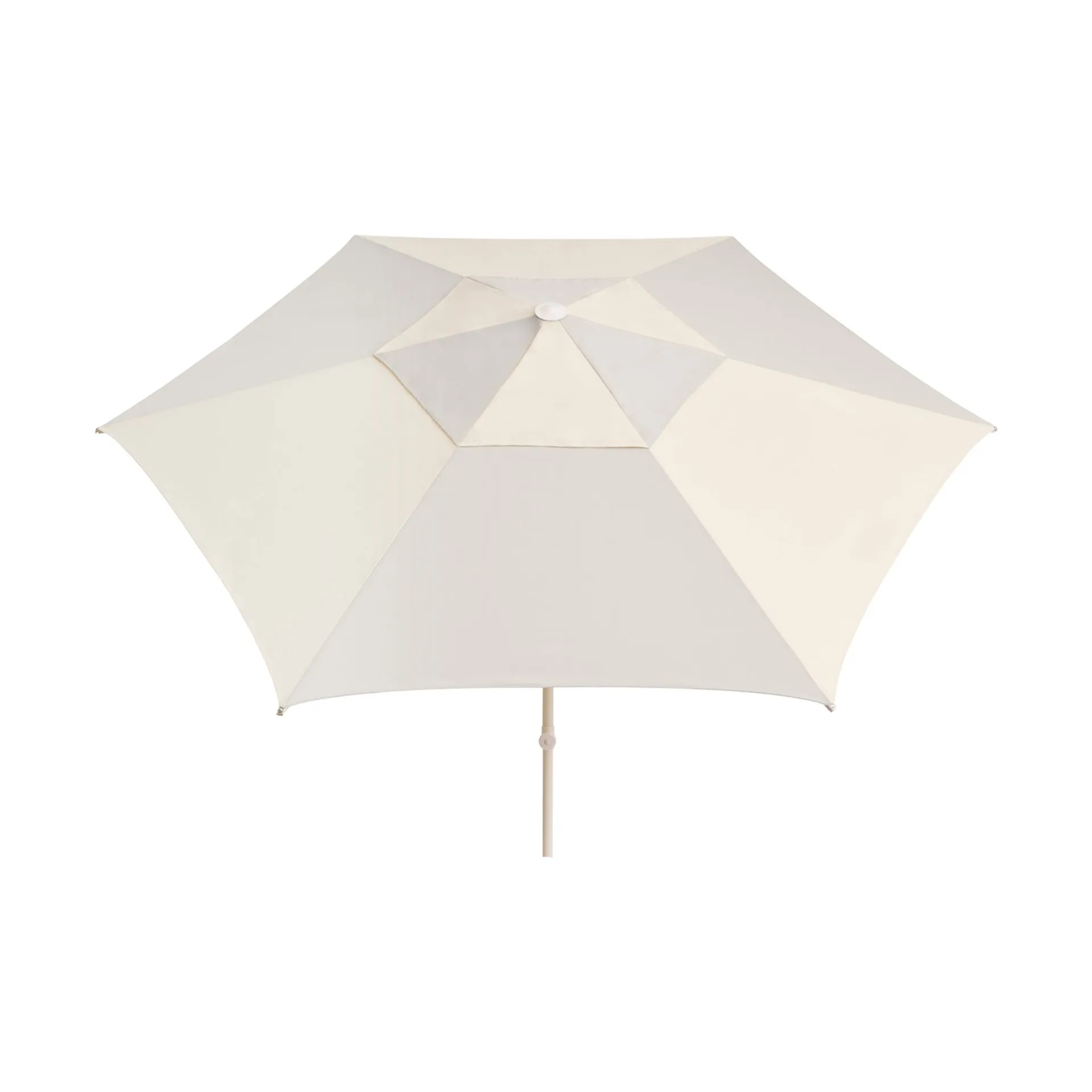 Terrazza Hexagon parasoll, Off white-grey HAY