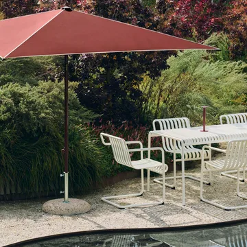 Terrazza Square parasoll - Off white-burgundy - HAY