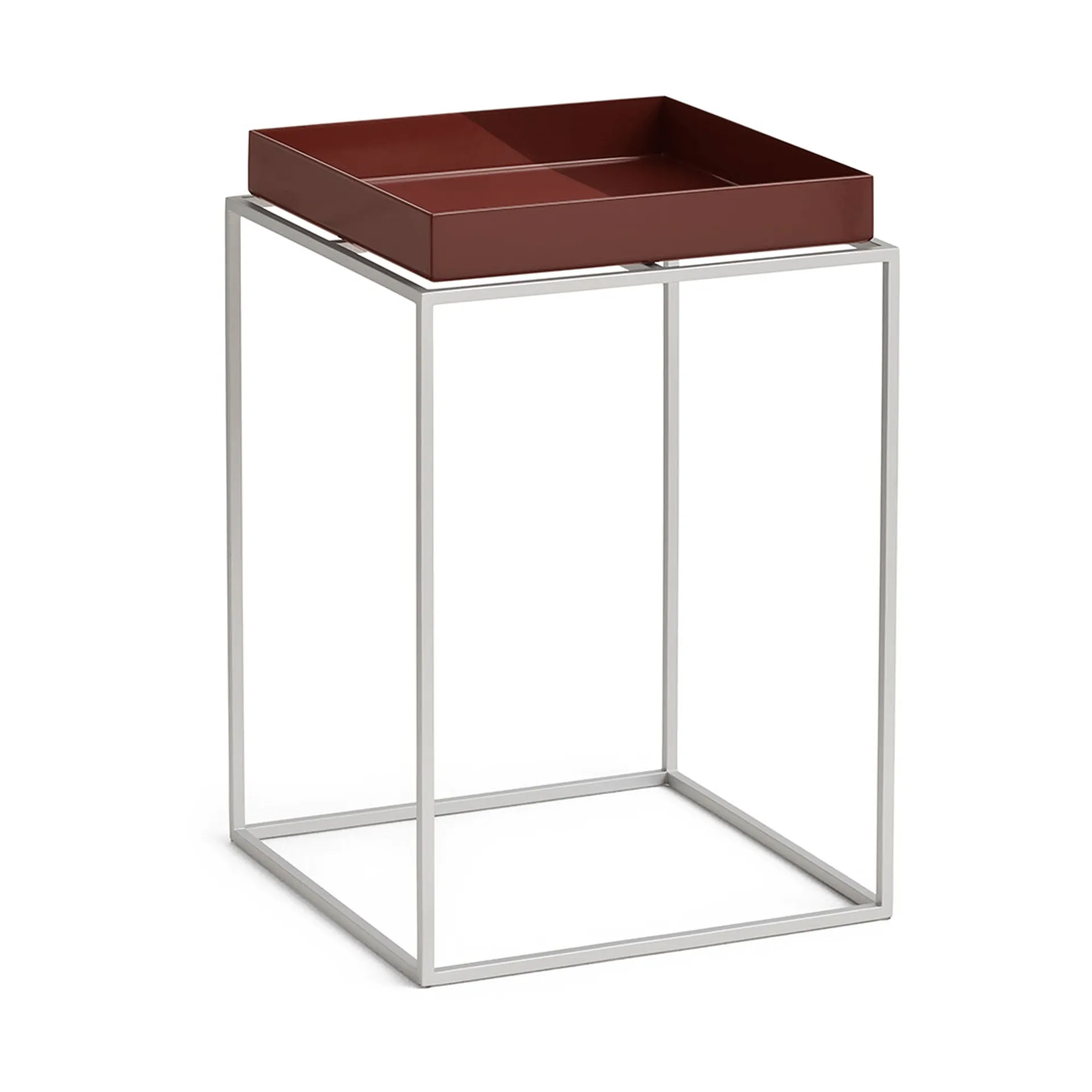 Tray Table medium brickbord, Chocolate-silikon grå, 30x30x44 cm HAY