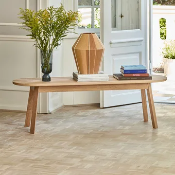 Triangle Leg bänk - Oljad ek, 200 cm - HAY