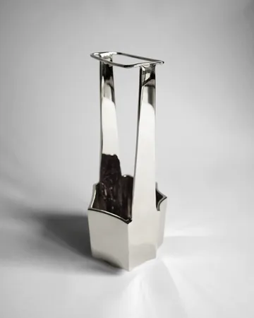 Ikebana vas 30 cm - Nickel - Hein Studio