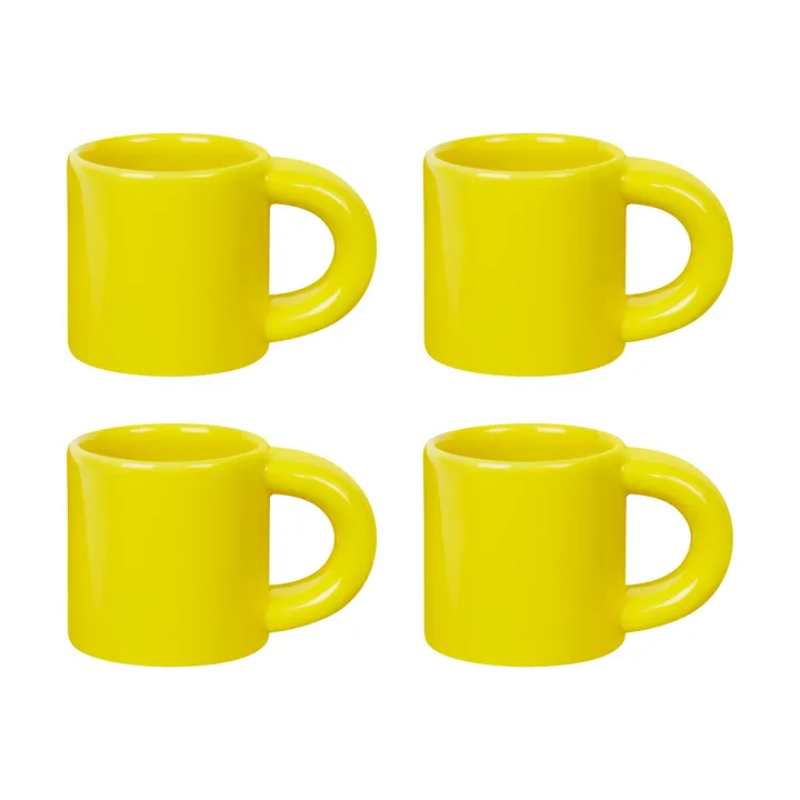 Bronto espressokopp 10 cl 4-pack - Yellow - Hem